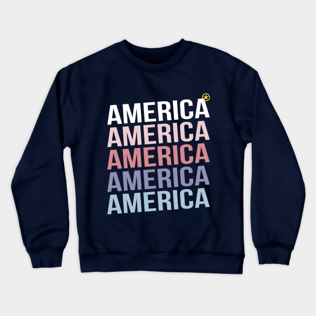 Retro America, For Americans Crewneck Sweatshirt by GlossyArtTees